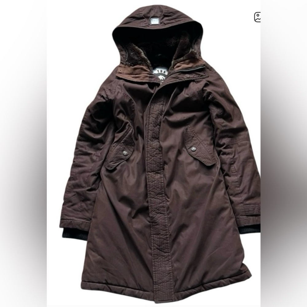 Aritzia TNA Half Fur Lined Parka Winter Coat Size S - Picture 2 of 12
